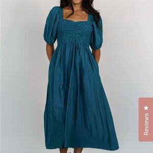 Elegant Teal Midi Dress